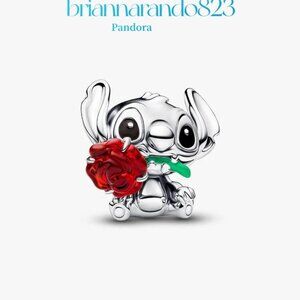 Pandora Disney Stitch Rose Murano Glass Charm